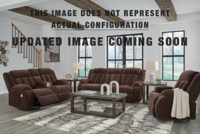 Ashley Greely Bend Chocolate Sofa and Loveseat