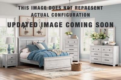 Ashley Fenderport Whitewash King Panel Bed, Dresser and Nightstand
