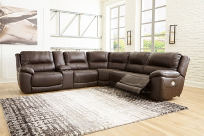 Ashley Dunleith Chocolate 6-Piece Power Reclining Sectional