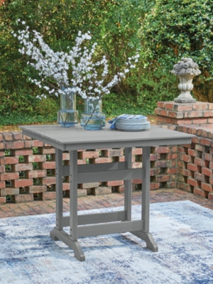 Ashley Ross Cove Dark Gray Outdoor Counter Height Dining Table