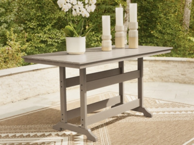 Ashley Sandy Dune Medium Brown Outdoor Counter Height Dining Table