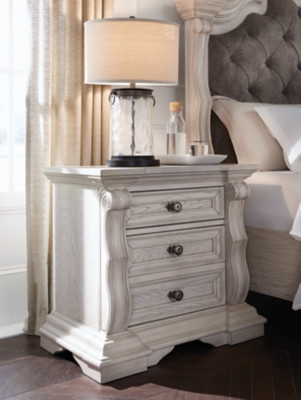 Ashley Andonhall Antique White Nightstand