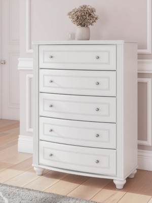 Ashley Maylilly White Chest of Drawers