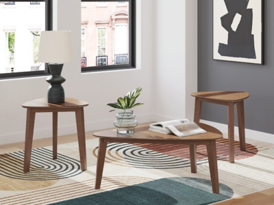 Ashley Lyncott Brown Table (Set of 3)