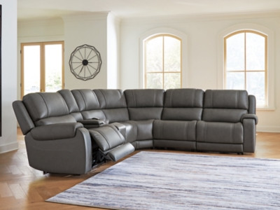 Ashley 5Z-Harrenhurst Anchor 6-Piece Power Reclining Sectional U12600/31(2)/57/58/62/77