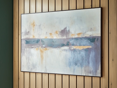 Ashley Gatesford Blue White Tan Wall Art