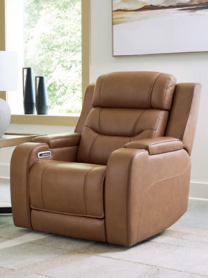 Ashley Dreamer Caramel Power Recliner with Audio Seating
