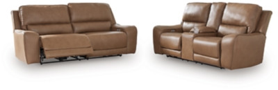 Ashley Silverbrooke Caramel Sofa and Loveseat