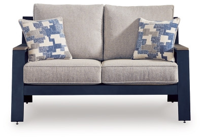 Ashley Mabry Shores Navy Blue Driftwood Outdoor Sofa and Loveseat