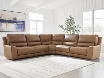 Ashley Silverbrooke Caramel 5-Piece Power Reclining Sectional U62606/31/46/58/62/77