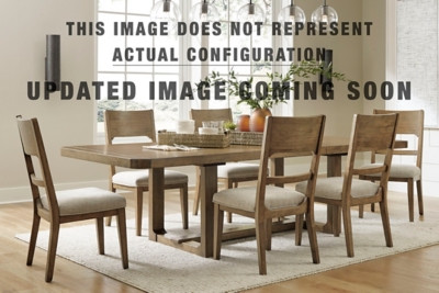 Ashley Cabalynn Light Brown Counter Height Dining Table and 6 Barstools D974/13/224(4)/324(2)
