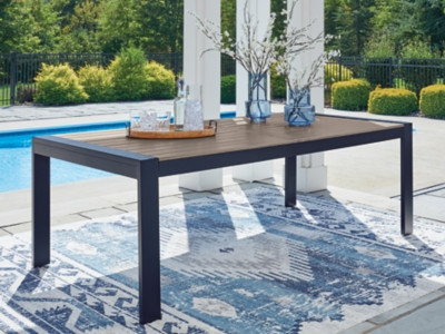 Ashley Mabry Shores Navy Blue Driftwood Outdoor Dining Table