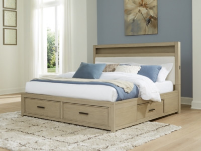 Ashley Calmoro Gray Queen Bookcase Bed