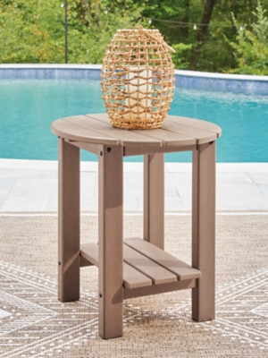 Ashley Cliffs Beach Driftwood Outdoor End Table