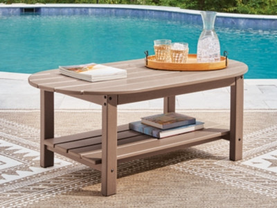 Ashley Cliffs Beach Driftwood Outdoor Coffee Table