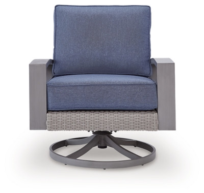 Ashley Dillon Beach Blue Gray Outdoor Sofa with 2 Lounge Chairs