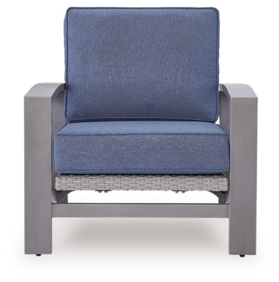 Ashley Dillon Beach Blue Gray Outdoor Sofa with 2 Lounge Chairs P418/838/820(2)