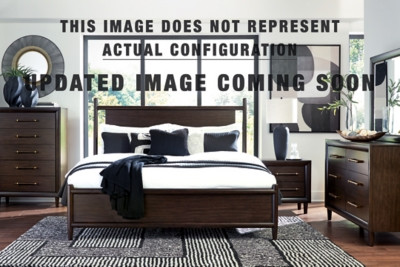 Benchcraft Dantenton Merlot Queen Panel Bed, Dresser and Nightstand