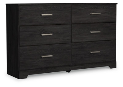 Ashley Belachime Charcoal Twin Panel Bed with Dresser