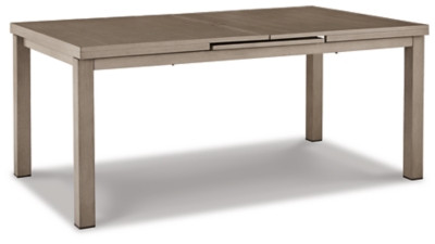 Ashley Beach Front Beige Outdoor Dining Table and 6 Chairs