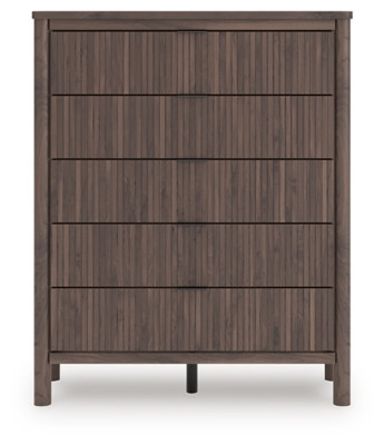 Cadmori Brown King Panel Bed, Chest and Nightstand