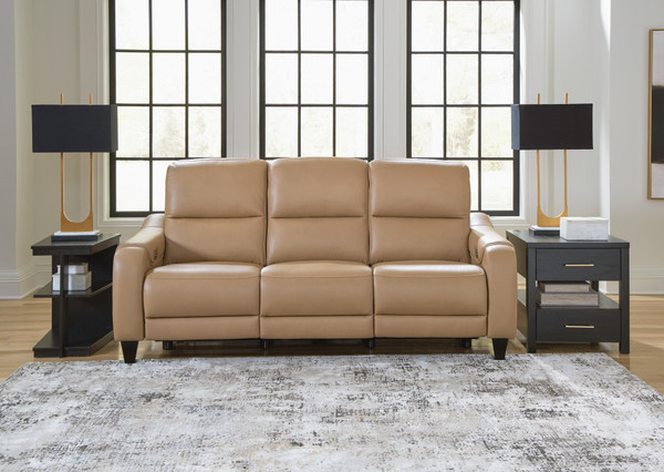 Ashley Mosswell Toffee Power Reclining Sofa