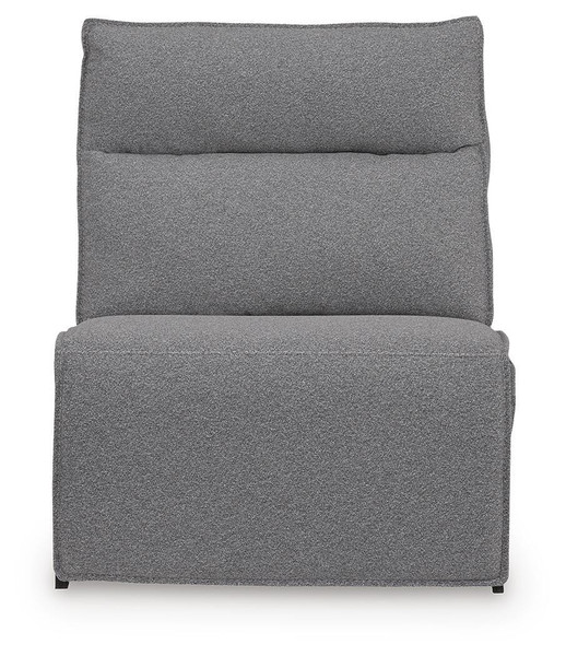 Ashley Modmax II Salt and Pepper 7-Piece Power Reclining Sectional with Audio Consoles