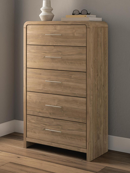 Ashley Dovander Warm Natural Brown Chest of Drawers