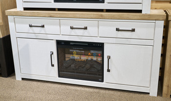 Ashley Savonport White Brown 73" TV Stand
