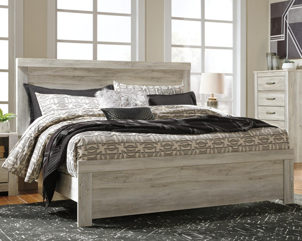 Ashley Bellaby Whitewash King Panel Bed
