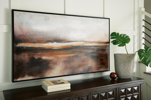 Ashley Drewland Black Brown Orange Wall Art