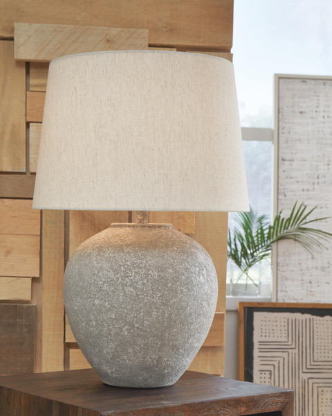 Ashley Dreward Distressed Gray Table Lamp