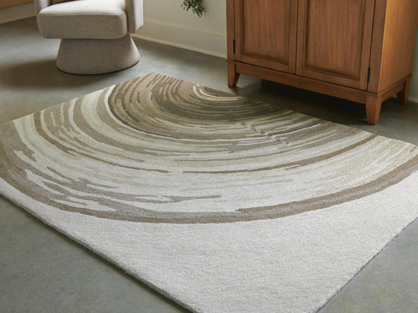 Ashley Rizwana Ivory Brown Gray 5' x 7' Area Rug