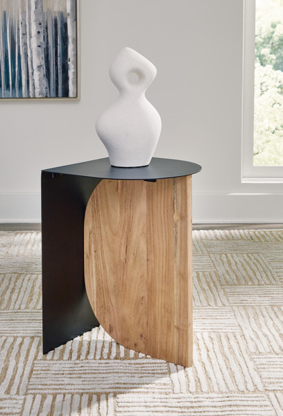 Ashley Ladgate Black Natural Accent Table