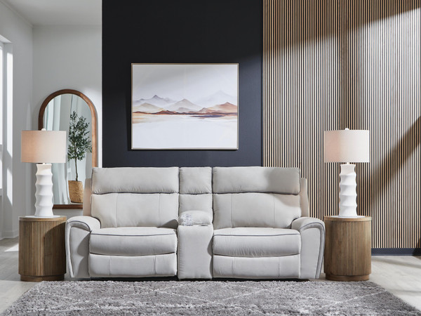 Ashley Grafton Pike Pearl Ash 3-Piece Power Reclining Sectional 98802/57/58/62