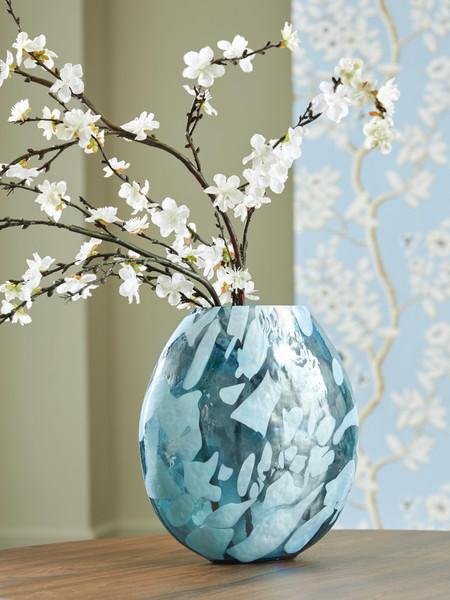 Ashley Cartshaw Iridescent Teal Vase A2000739