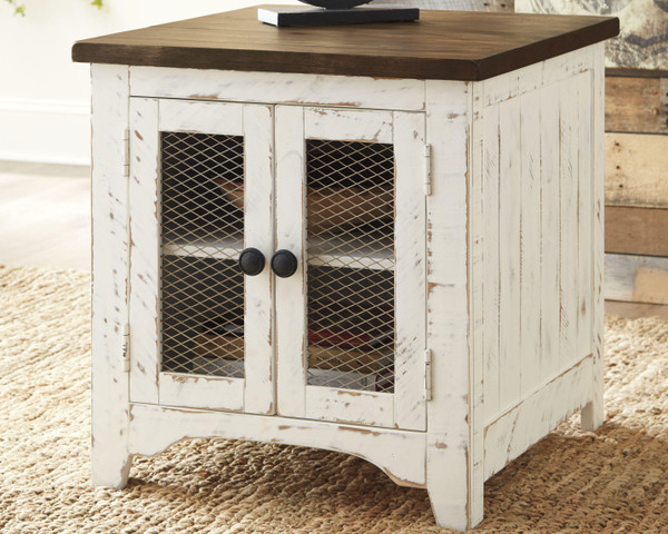 Ashley Wystfield White Brown End Table