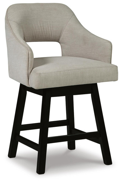 Ashley Tallenger Linen Brown Counter Height Bar Stool (Set of 2)