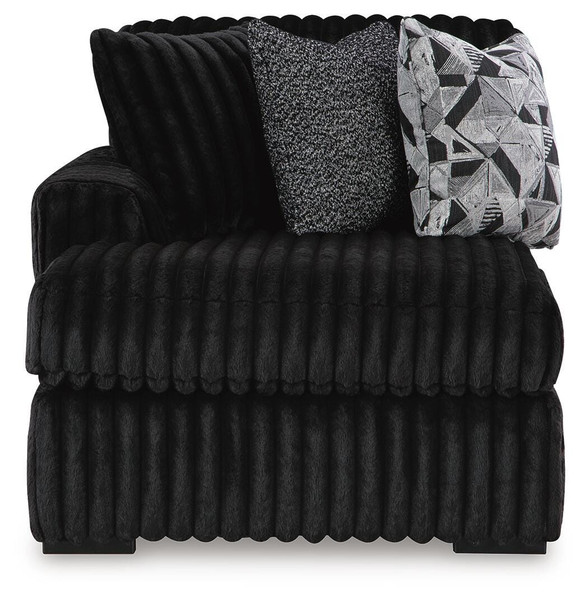Ashley Midnight-Madness Onyx 3-Piece Sectional with Chaise