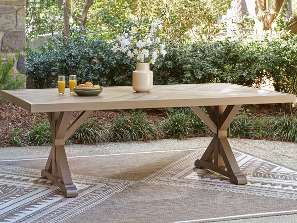 Ashley Revare Beach Beige Outdoor Dining Table