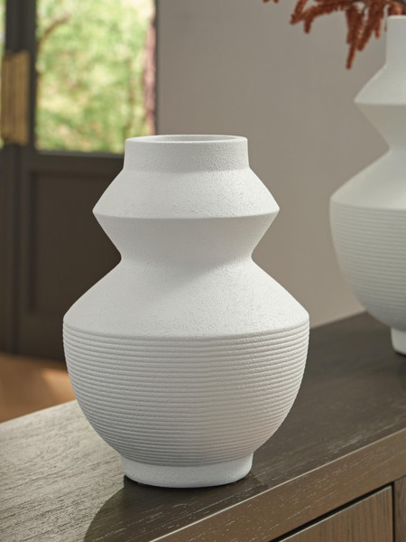 Ashley Naveen White Vase