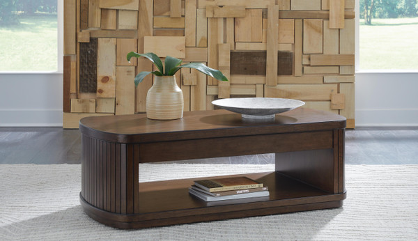 Ashley Korestone Dark Brown Lift-Top Coffee Table