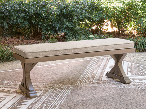 Ashley Revare Beach Beige Bench with Cushion