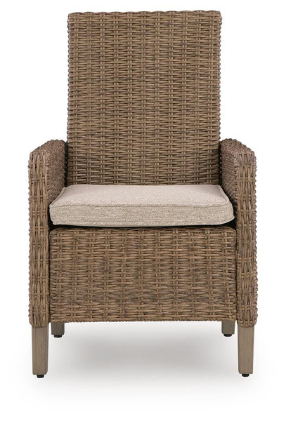 Ashley Revare Beach Beige Arm Chair with Cushion (Set of 2)