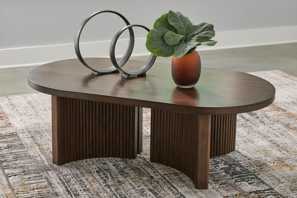 Ashley Korestone Dark Brown Coffee Table T689-0