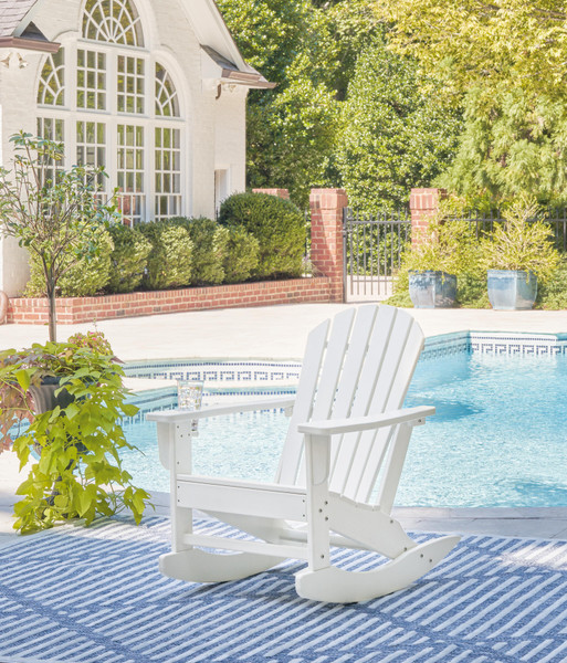Ashley Sundown Treasure White Outdoor Rocking Chair