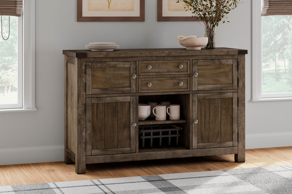 Ashley Moriville Grayish Brown Dining Server