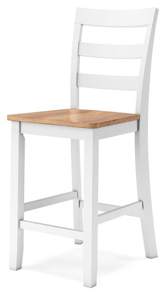 Ashley Gesthaven Natural White Counter Height Barstool (Set of 2)