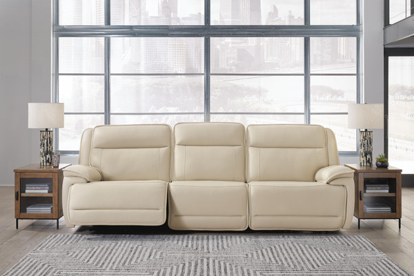 Ashley Double Deal Almond 3-Piece Power Reclining Sofa Sectional