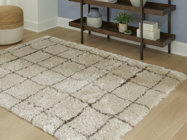 Ashley Wrenlow Cream Brown 5' x 7' Rug